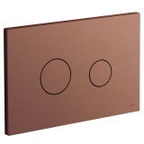 Cutout image of Vado Brushed Bronze Round Dual Flush Plate